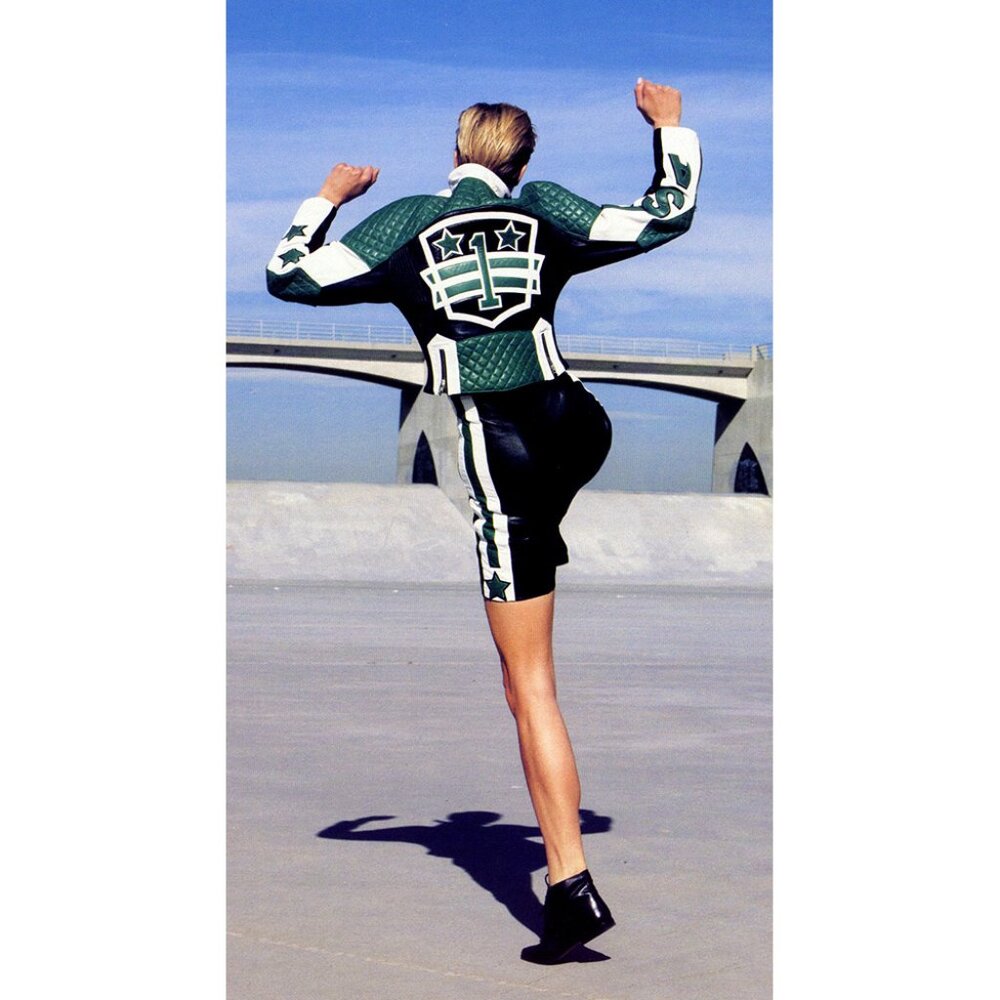 North Beach Leather Quilted Moto Jacket sz 5/6